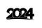 2024 number on white background. 2024 logo text design. Vector illustration.