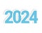 2024 number on white background, sticker, decal.