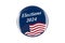 2024 presidential election badge or pin. US, USA, american election, voting sign.