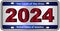 2024 USA Patriotic Number Plate