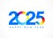 2025 Happy New Year colored chart logo