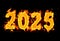 2025 number burning text
