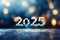 2025 Winter Christmas NewYear Snow Abstract blur bokeh background
