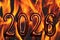 2026 new year numbers flame fire background