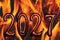 2027 new year numbers flame fire background