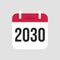 2030 Calendar icon symbol.