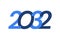 2032 Happy New Year logo design, New Year 2032 modern design isolated on white background