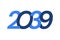 2039 Happy New Year logo design, New Year 2039 modern design isolated on white background