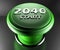 2040 START green push button on black background - 3D rendering illustration