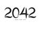 2042 happy new year black color vector, 2042 number design, 2042 year vector illustration,  Black lettering number template,