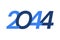 2044 Happy New Year logo design, New Year 2044 modern design isolated on white background