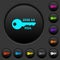 2048 bit rsa encryption dark push buttons with color icons