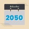 2050 Calendar page design. 2050 Calendar cover page design.