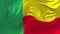 207. Benin Flag Waving in Wind Continuous Seamless Loop Background.