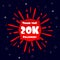 20K Folowers Social Media Post, 20000 Subscribers Post. Thank you 20k folowers