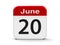 20th June Calendar