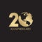 20th year anniversary emblem logo design vector template