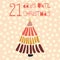 21 Days until Christmas vector illustration. Tree