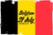 `21 Juli Nationale feestdag van BelgiÃ«` - 21 of July Belgian Independence Day, banner with grunge brush