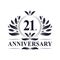 21st Anniversary celebration, luxurious 21 years Anniversary logo design.