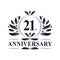21st Anniversary celebration, luxurious 21 years Anniversary logo design