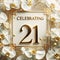 21st Anniversary Gold and Orchid Elegance Theme