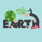 22 April Earth Day Typography Design Vector