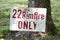 22 Rimfire Sign With Bullet Holes