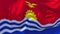 220. Kiribati Flag Waving in Wind Continuous Seamless Loop Background.