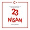 23 april national sovereignty and children`s day in Turkey Vector Illustrations