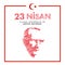 23 april national sovereignty and children`s day in Turkey Vector Illustrations