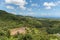 23 Coloured Earth in Vallee des Couleurs in Mauritius. National Park. Ocean in Background