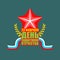 23 February emblem. Star and flag. Military holiday in Russia. T