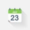 23 july calendar icon