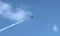 23 November 2018: US fighter plane flying upside down at the Air Show, Salinas CA.