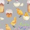 2376 Easter, easter background, seamless pattern, watercolor painted, wallpaper ornament, wrapping paper