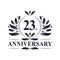 23rd Anniversary celebration, luxurious 23 years Anniversary logo design.