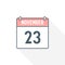 23rd November calendar icon. November 23 calendar Date Month icon vector illustrator