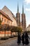 23rd October 2016: Three nuns walk down the road towards Wroclaw