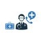 24/7 hours medical service icon design