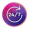 24/7 rotate arrow icon creative trendy colorful round button illustration