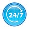 24/7 rotate arrow icon floral blue round button