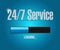 24-7 service loading bar sign concept