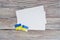24 August independence Day of Ukraine the concept of the Day of memory of freedom and patriotism. Mini flags with two sheets of