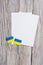 24 August independence Day of Ukraine the concept of the Day of memory of freedom and patriotism. Mini flags with two sheets of