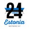 24-Congratulatory design for February 24th, to the Independence Day of Estonia