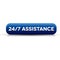 24 hour assistance button blue