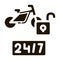 24-hour bike sharing services icon Vector Glyph Illustration