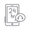 24 hour call mobile service icon