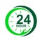 24 hour medical care service vector icon. day/night services button symbol